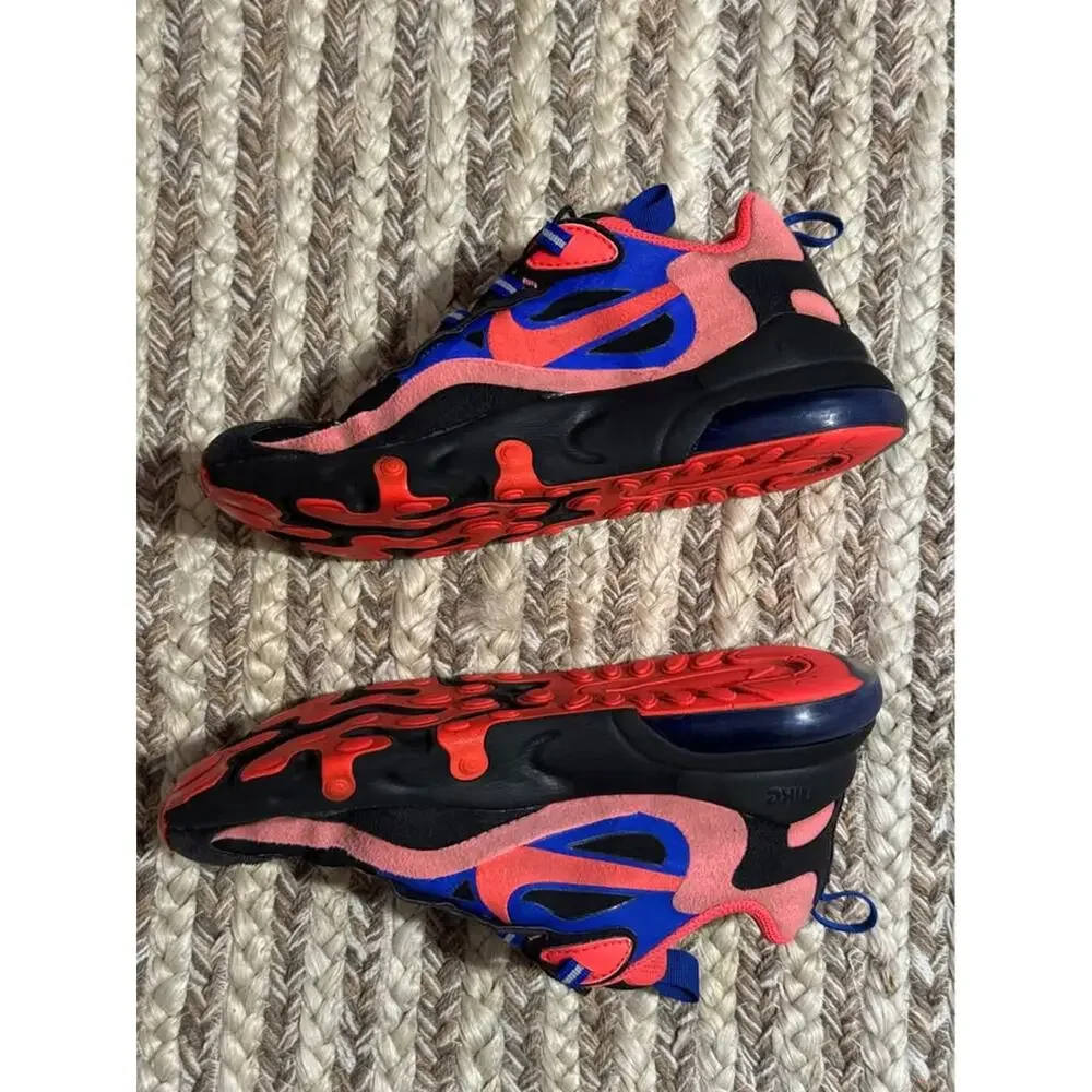 Nike Air  Max 270 React black/flash crimson/racer blue Youth 3 sneakers Athletic